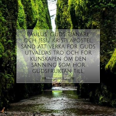 Titusbrevet 1:1 Bibelvers Förklarad