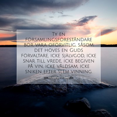 Titusbrevet 1:7 Bibelvers Förklarad
