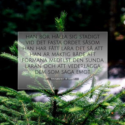 Titusbrevet 1:9 Bibelvers Förklarad