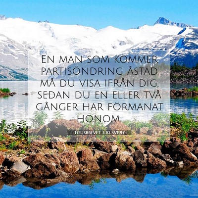 Titusbrevet 3:10 SV1917 Bild av bibelvers