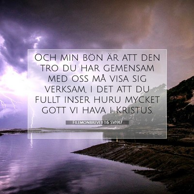 Filemonbrevet 1:6 Bibelvers Förklarad