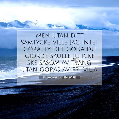 Filemonbrevet 1:14 Bibelvers Förklarad