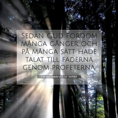 Hebreerbrevet 1:1 SV1917 Bild av bibelvers