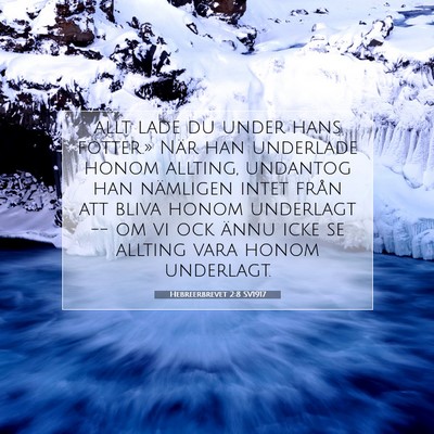 Hebreerbrevet 2:8 SV1917 Bild av bibelvers