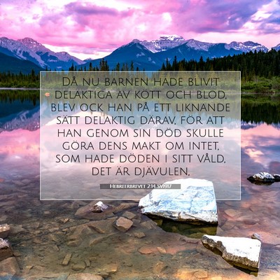 Hebreerbrevet 2:14 SV1917 Bild av bibelvers