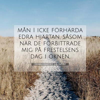 Hebreerbrevet 3:8 SV1917 Bild av bibelvers