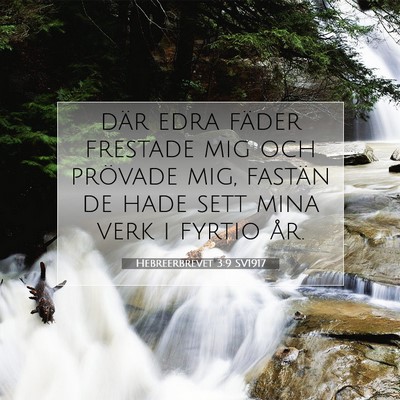 Hebreerbrevet 3:9 SV1917 Bild av bibelvers