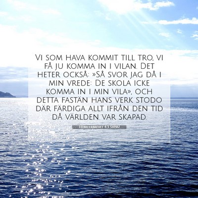 Hebreerbrevet 4:3 SV1917 Bild av bibelvers