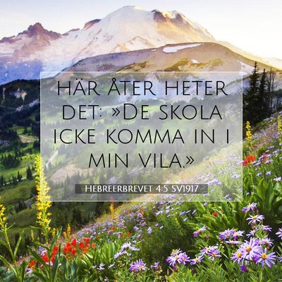 Hebreerbrevet 4:5 SV1917 Bild av bibelvers