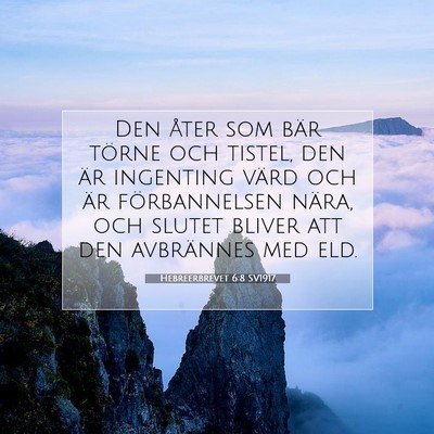Hebreerbrevet 6:8 SV1917 Bild av bibelvers