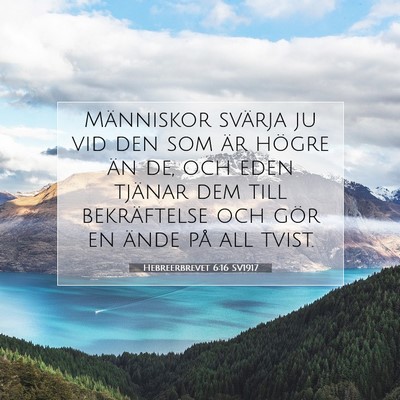 Hebreerbrevet 6:16 SV1917 Bild av bibelvers