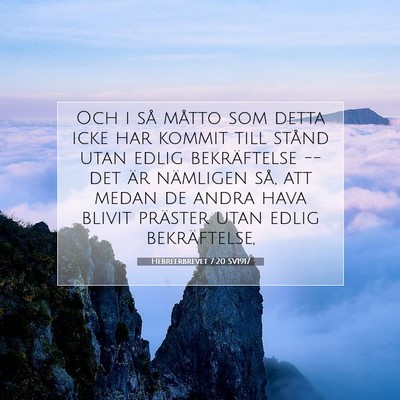 Hebreerbrevet 7:20 Bibelvers Förklarad