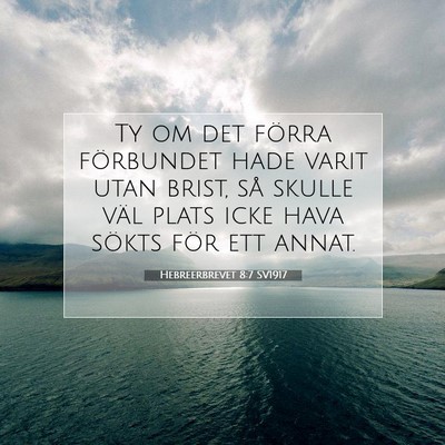 Hebreerbrevet 8:7 Bibelvers Förklarad