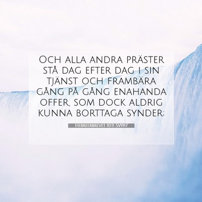 Hebreerbrevet 10:11 SV1917 Bild av bibelvers