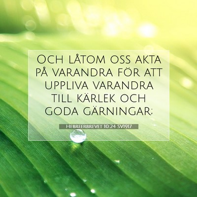 Hebreerbrevet 10:24 SV1917 Bild av bibelvers