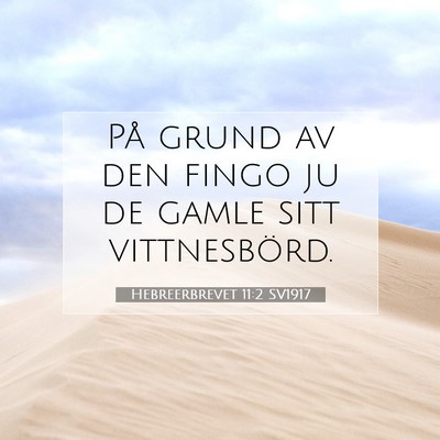 Hebreerbrevet 11:2 SV1917 Bild av bibelvers
