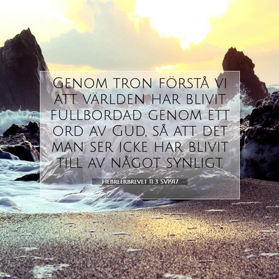 Hebreerbrevet 11:3 SV1917 Bild av bibelvers
