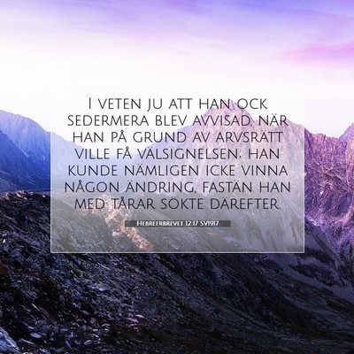 Hebreerbrevet 12:17 Bibelvers Förklarad