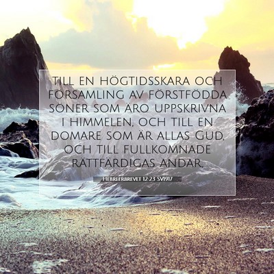 Hebreerbrevet 12:23 SV1917 Bild av bibelvers