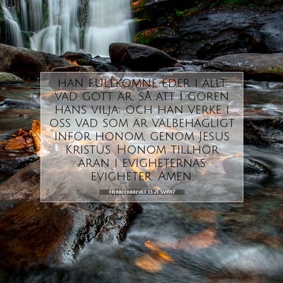 Hebreerbrevet 13:21 SV1917 Bild av bibelvers