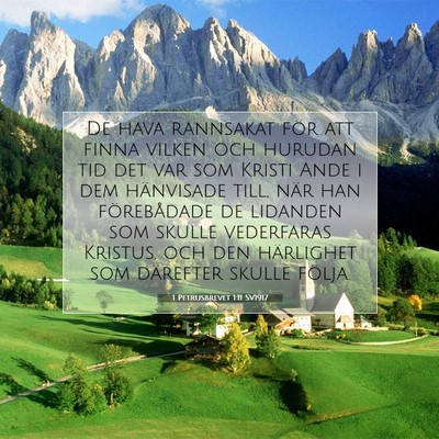 1 Petrusbrevet 1:11 SV1917 Bild av bibelvers