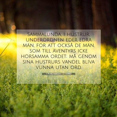 1 Petrusbrevet 3:1 Bibelvers Förklarad