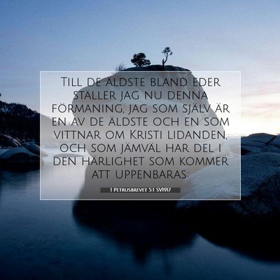 1 Petrusbrevet 5:1 SV1917 Bild av bibelvers