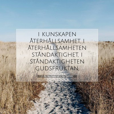 2 Petrusbrevet 1:6 SV1917 Bild av bibelvers