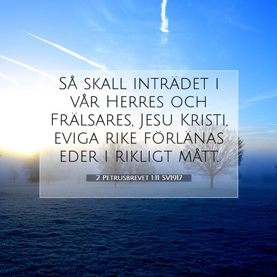 2 Petrusbrevet 1:11 SV1917 Bild av bibelvers
