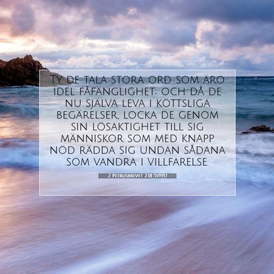 2 Petrusbrevet 2:18 SV1917 Bild av bibelvers