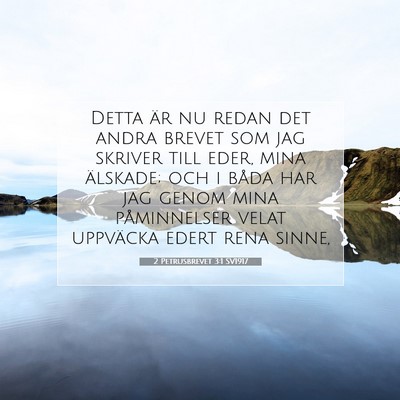 2 Petrusbrevet 3:1 SV1917 Bild av bibelvers