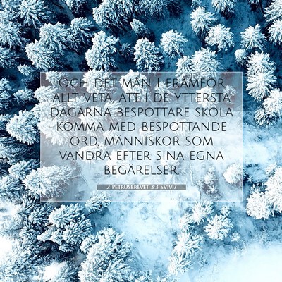 2 Petrusbrevet 3:3 SV1917 Bild av bibelvers
