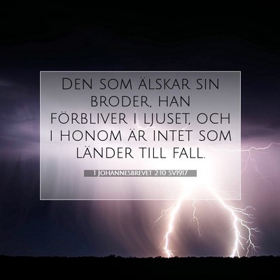 1 Johannesbrevet 2:10 SV1917 Bild av bibelvers