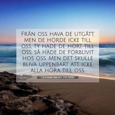 1 Johannesbrevet 2:19 Bibelvers Förklarad