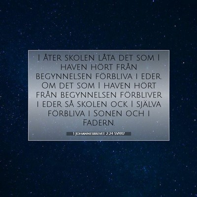 1 Johannesbrevet 2:24 Bibelvers Förklarad