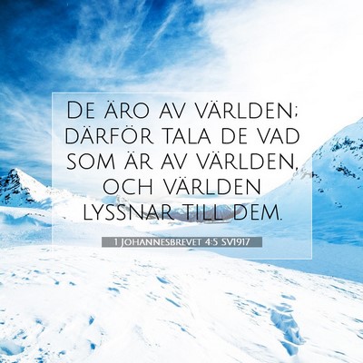 1 Johannesbrevet 4:5 Bibelvers Förklarad