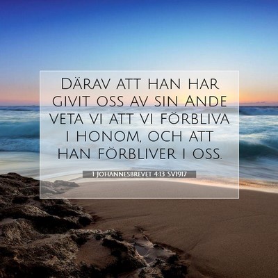 1 Johannesbrevet 4:13 Bibelvers Förklarad