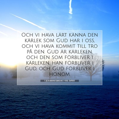 1 Johannesbrevet 4:16 SV1917 Bild av bibelvers
