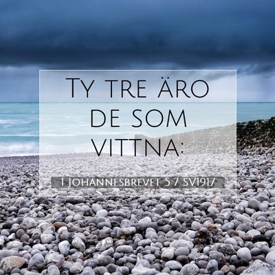 1 Johannesbrevet 5:7 SV1917 Bild av bibelvers