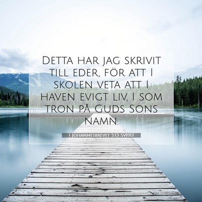 1 Johannesbrevet 5:13 Bibelvers Förklarad
