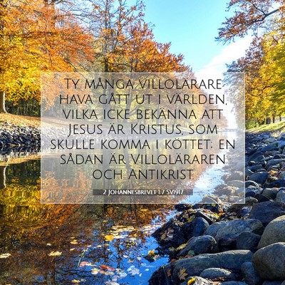 2 Johannesbrevet 1:7 SV1917 Bild av bibelvers
