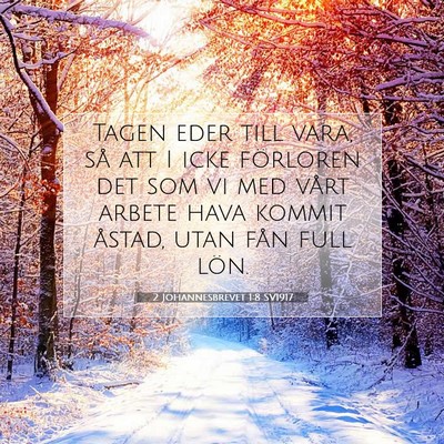 2 Johannesbrevet 1:8 SV1917 Bild av bibelvers