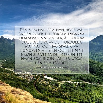 Uppenbarelseboken 2:17 SV1917 Bild av bibelvers