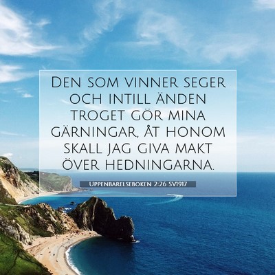 Uppenbarelseboken 2:26 SV1917 Bild av bibelvers