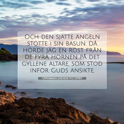Uppenbarelseboken 9:13 SV1917 Bild av bibelvers