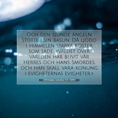 Uppenbarelseboken 11:15 SV1917 Bild av bibelvers