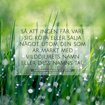 Uppenbarelseboken 13:17 Bibelvers Förklarad