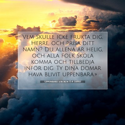 Uppenbarelseboken 15:4 SV1917 Bild av bibelvers