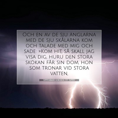 Uppenbarelseboken 17:1 SV1917 Bild av bibelvers