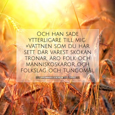 Uppenbarelseboken 17:15 SV1917 Bild av bibelvers